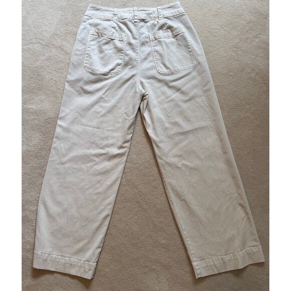 bella dahl Saige Wide Leg Crop-Capri Khaki Pants Size 28 - Picture 5 of 12